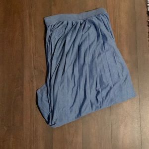 Atmosphere blue pleated midi skirt
